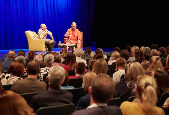 Author Michael Morpurgo on stage